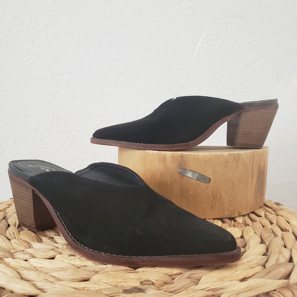 Free People Anya Women's Suede Pointed Toe Mules Size 37